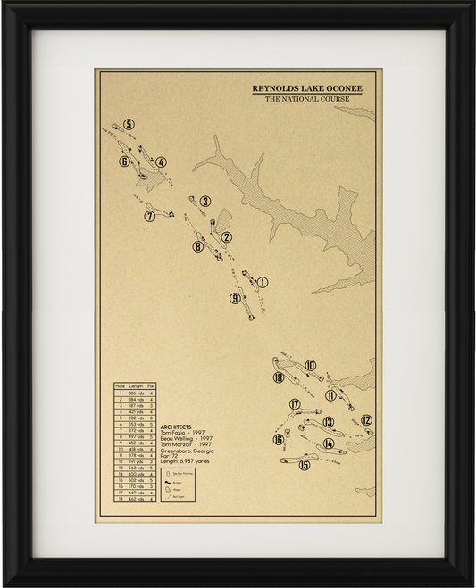 Reynolds Lake Oconee National Course Outline (Print)