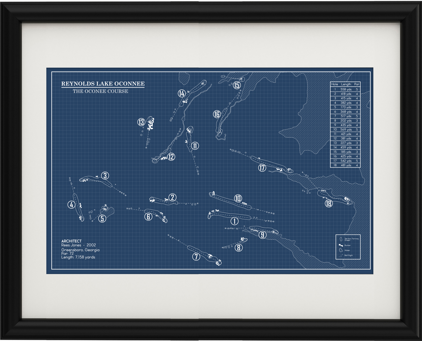 Reynolds Lake Oconee Oconee Course Blueprint (Print)