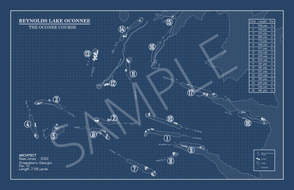 Reynolds Lake Oconee Oconee Course Blueprint (Print)