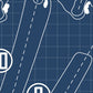 Richmond Golf Club Blueprint (Print)