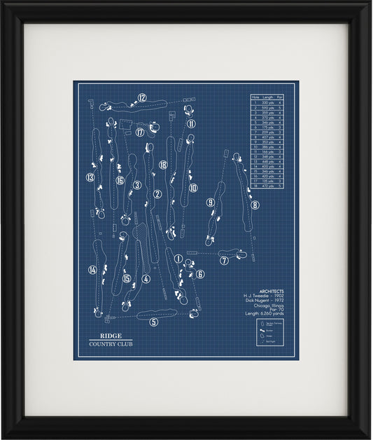 Ridge Country Club Blueprint (Print)