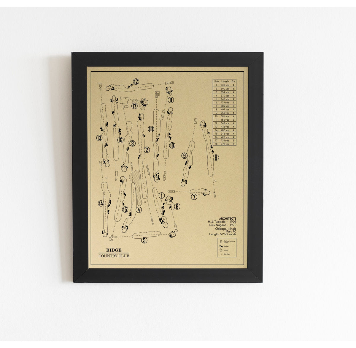 Ridge Country Club Outline (Print)