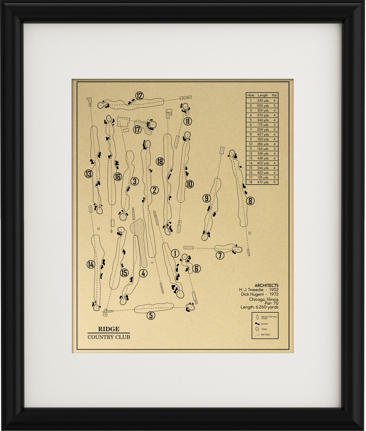 Ridge Country Club Outline (Print)