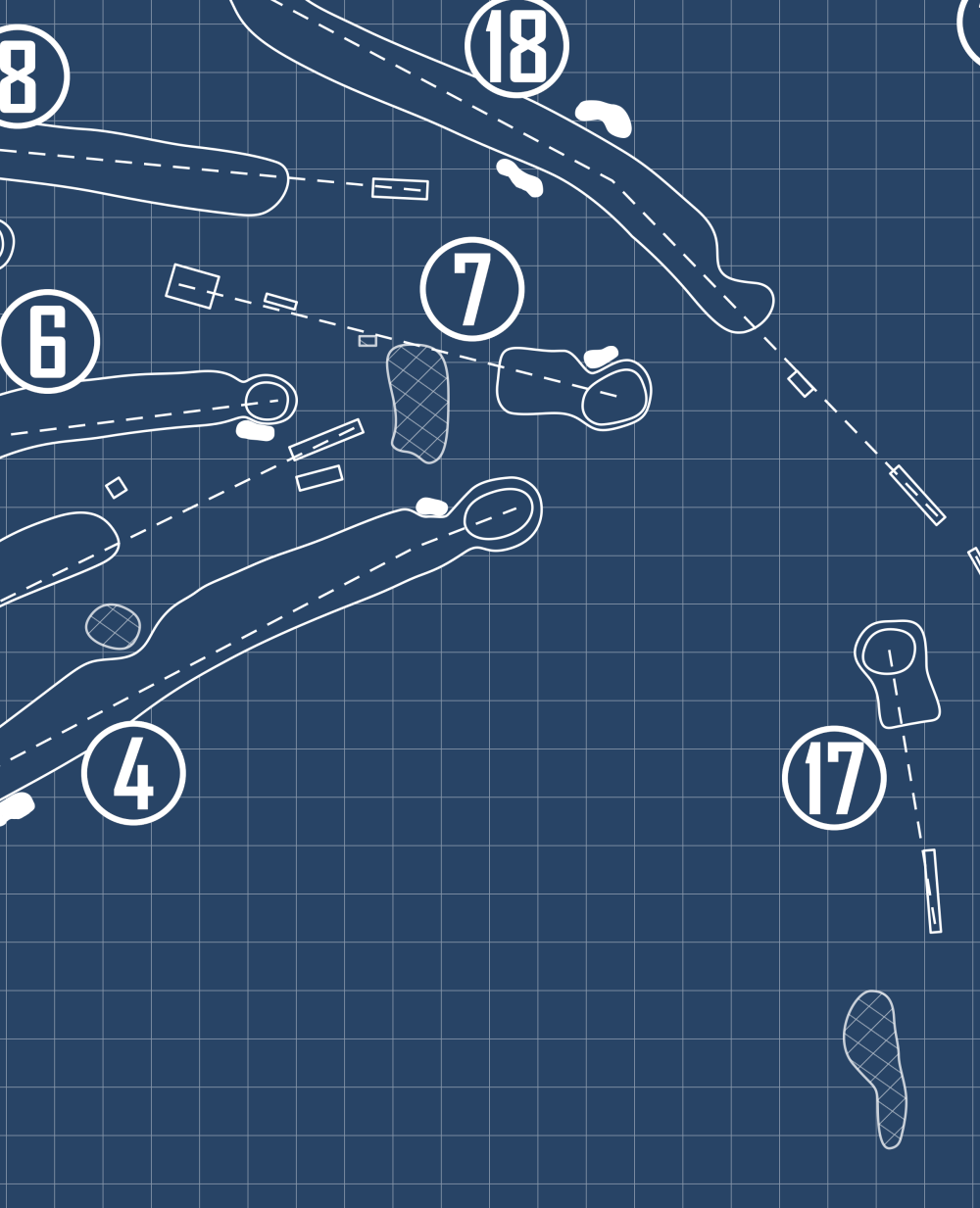 Ridgewood Golf Course Blueprint (Print)