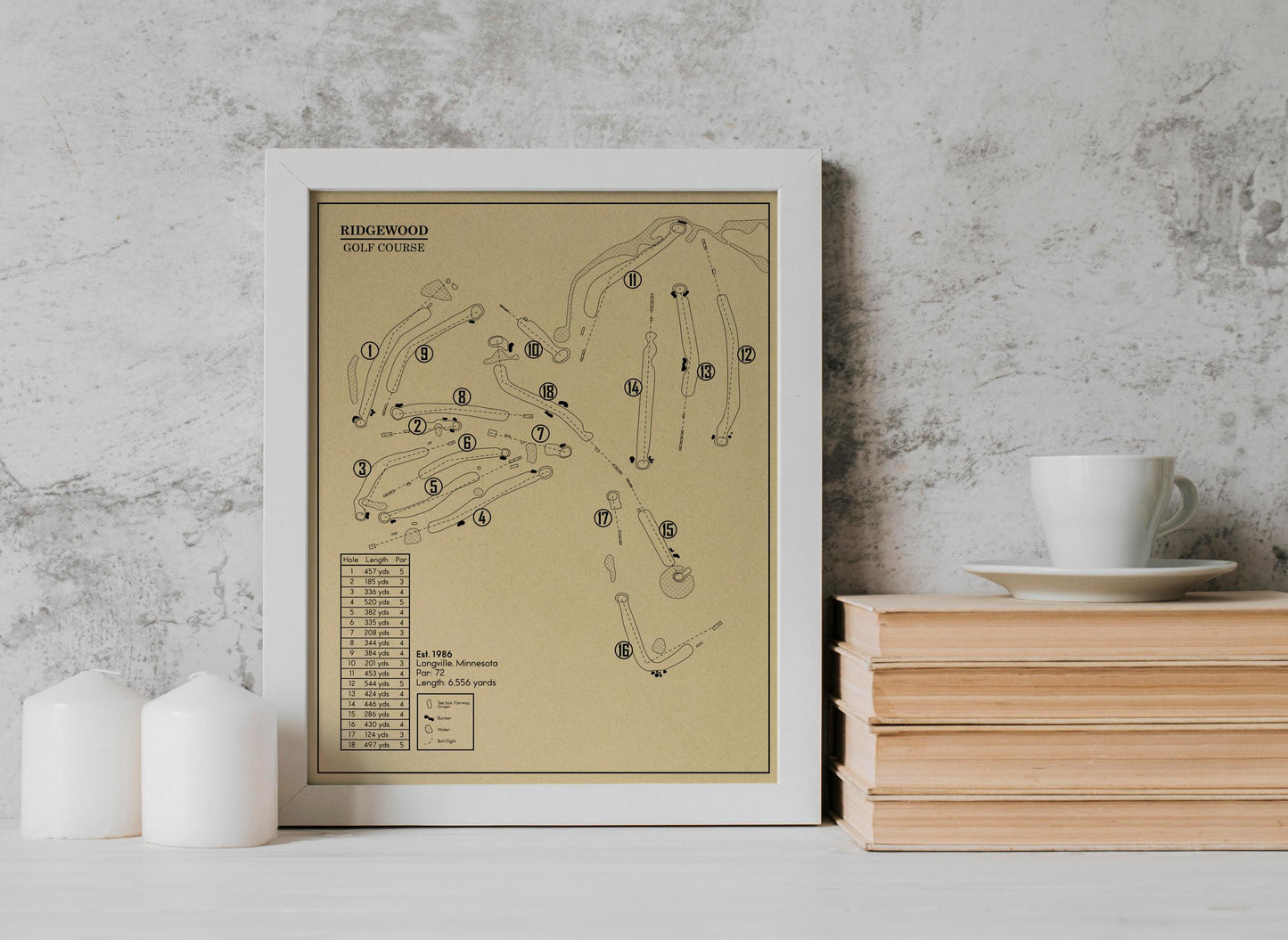 Ridgewood Golf Course Outline (Print)