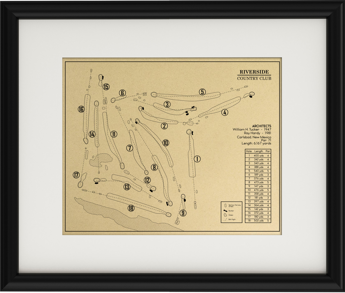 Riverside Country Club Outline (Print)