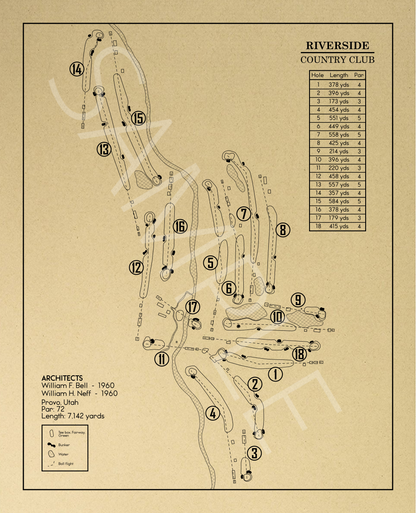 Riverside Country Club Outline (Print)