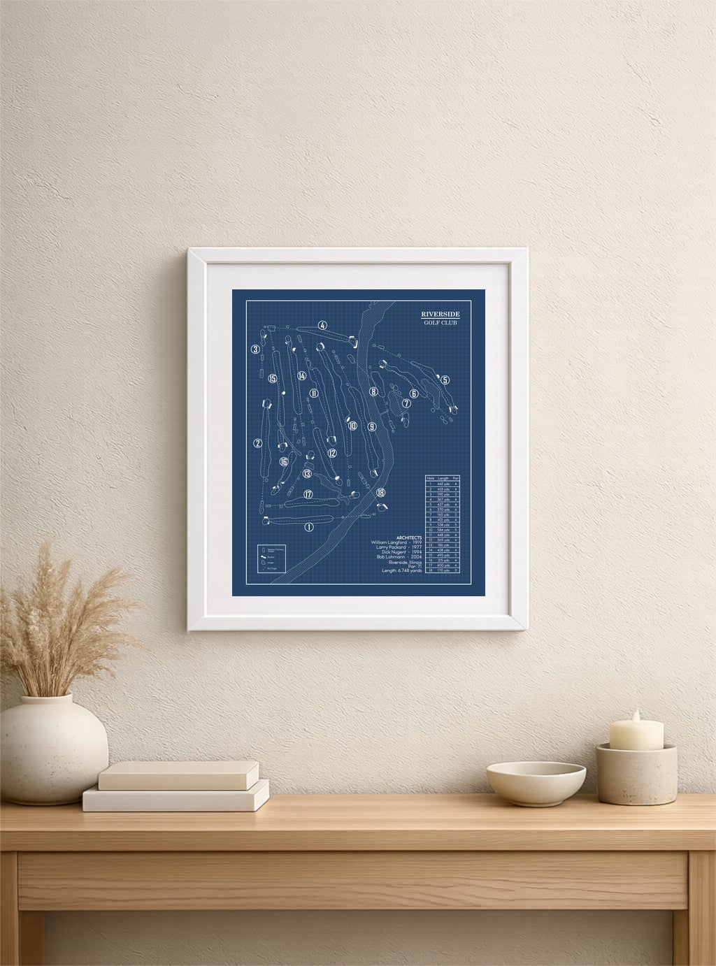 Riverside Golf Club Blueprint (Print)