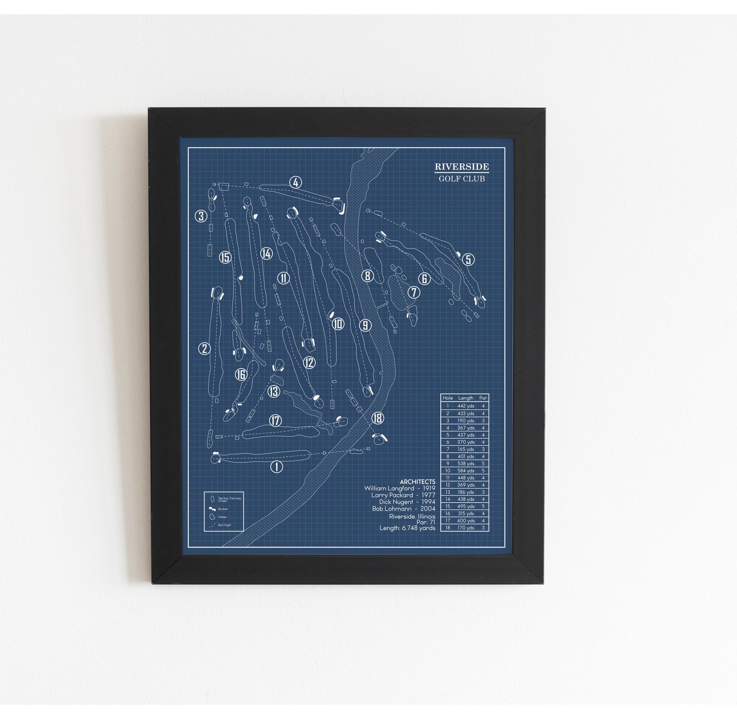Riverside Golf Club Blueprint (Print)