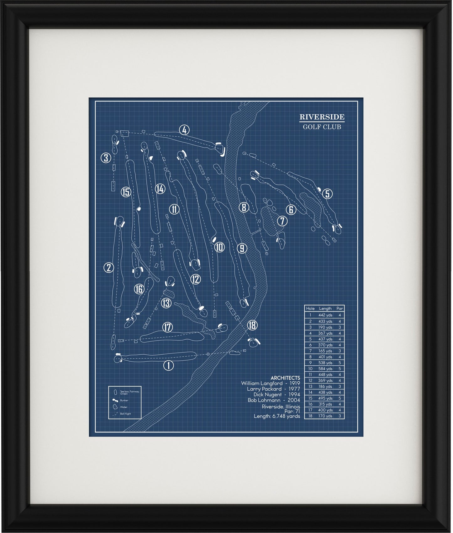 Riverside Golf Club Blueprint (Print)