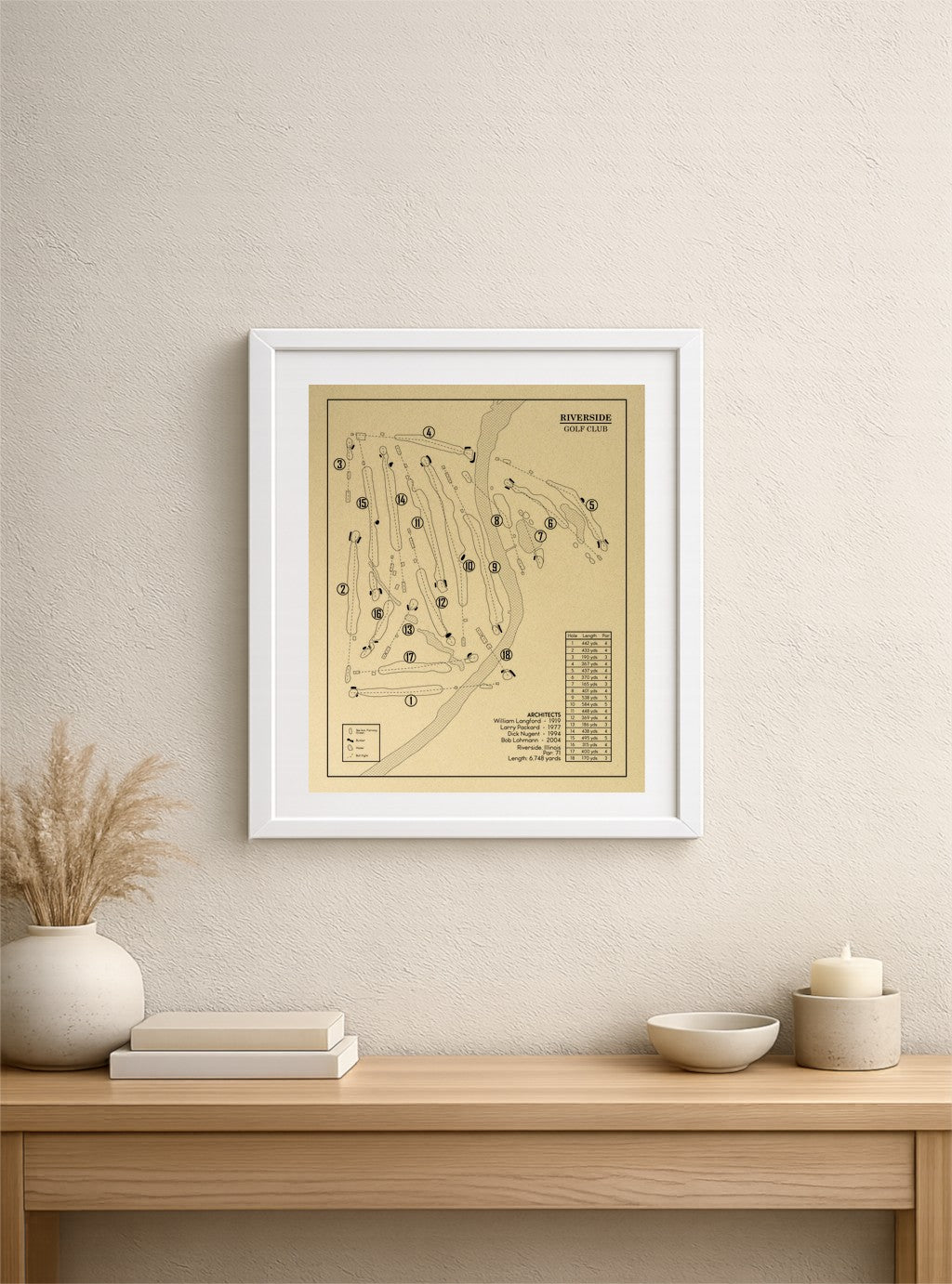 Riverside Golf Club Outline (Print)