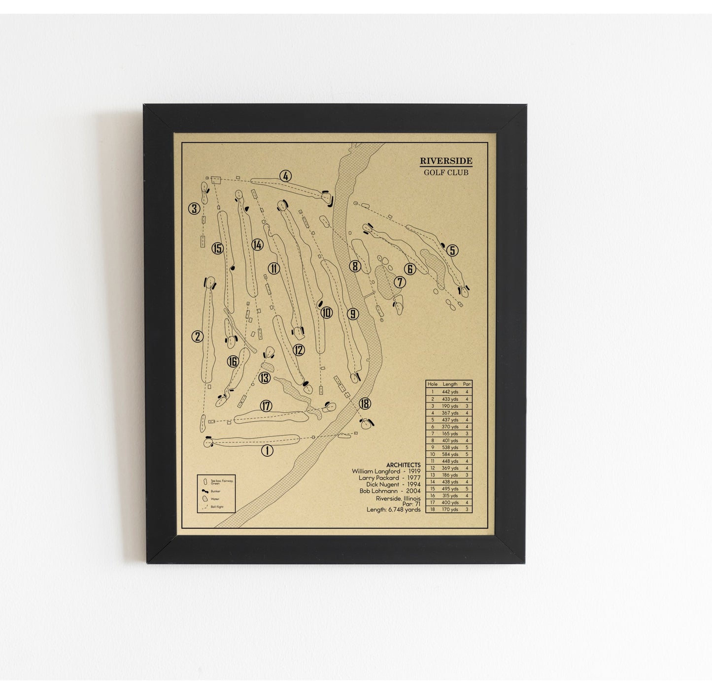 Riverside Golf Club Outline (Print)