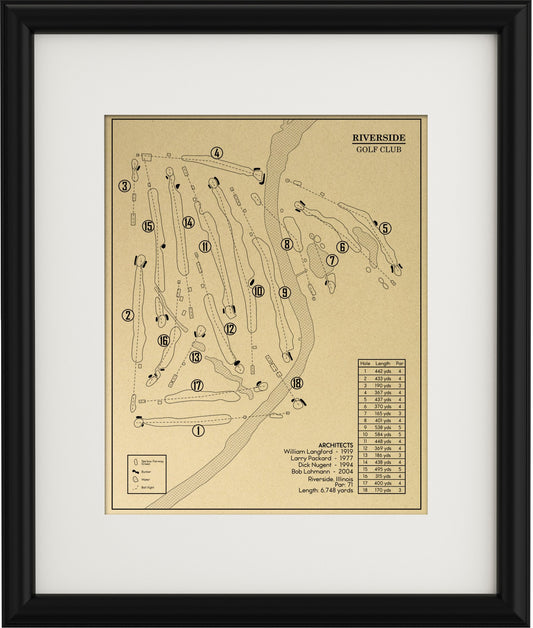 Riverside Golf Club Outline (Print)