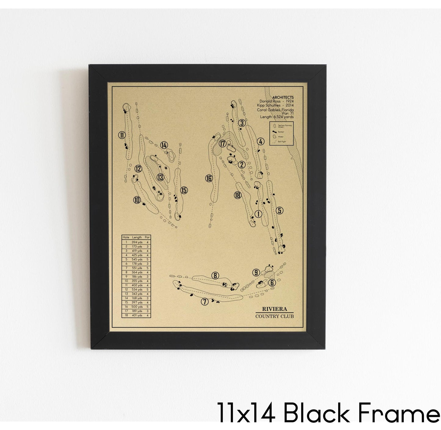 Riviera Country Club Outline (Print)
