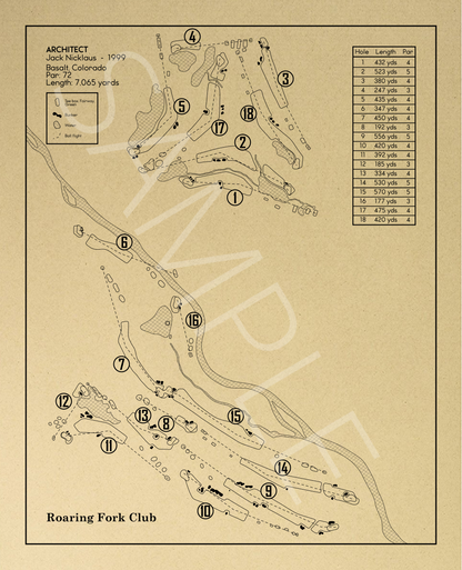 Roaring Fork Club Outline (Print)