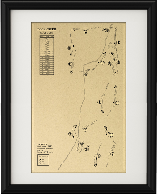 Rock Creek Golf Club Outline (Print)