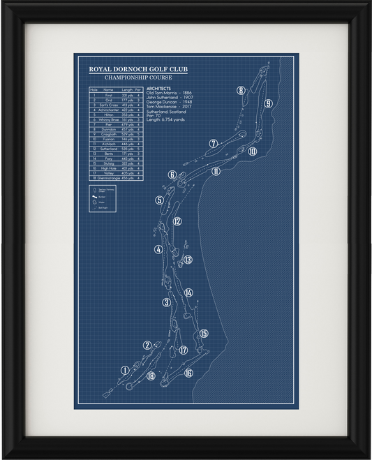 Royal Dornoch Golf Club Blueprint (Print)