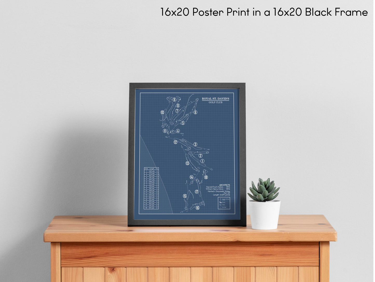 Royal St. David's Golf Club Blueprint (Print)