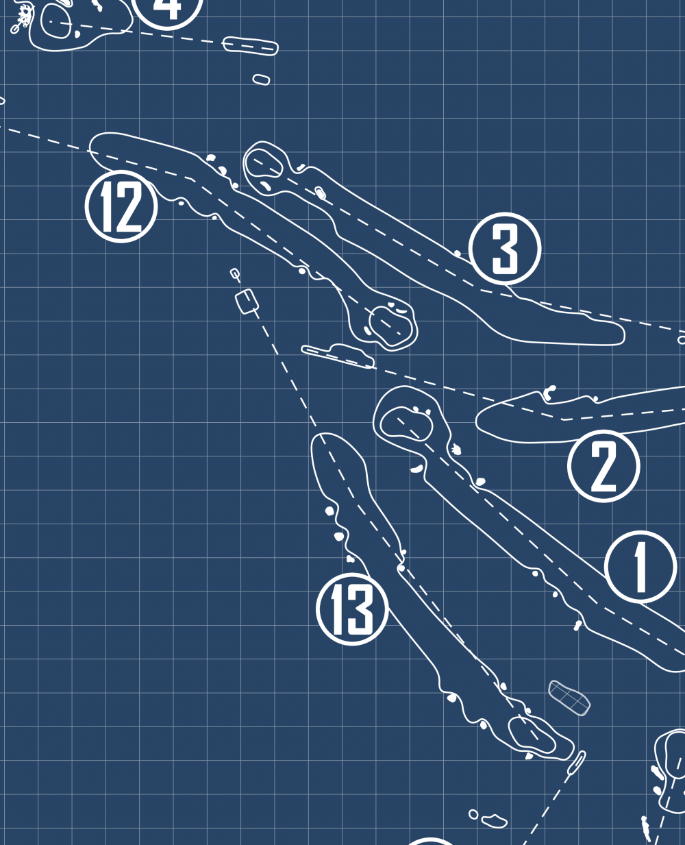 Royal St. David's Golf Club Blueprint (Print)