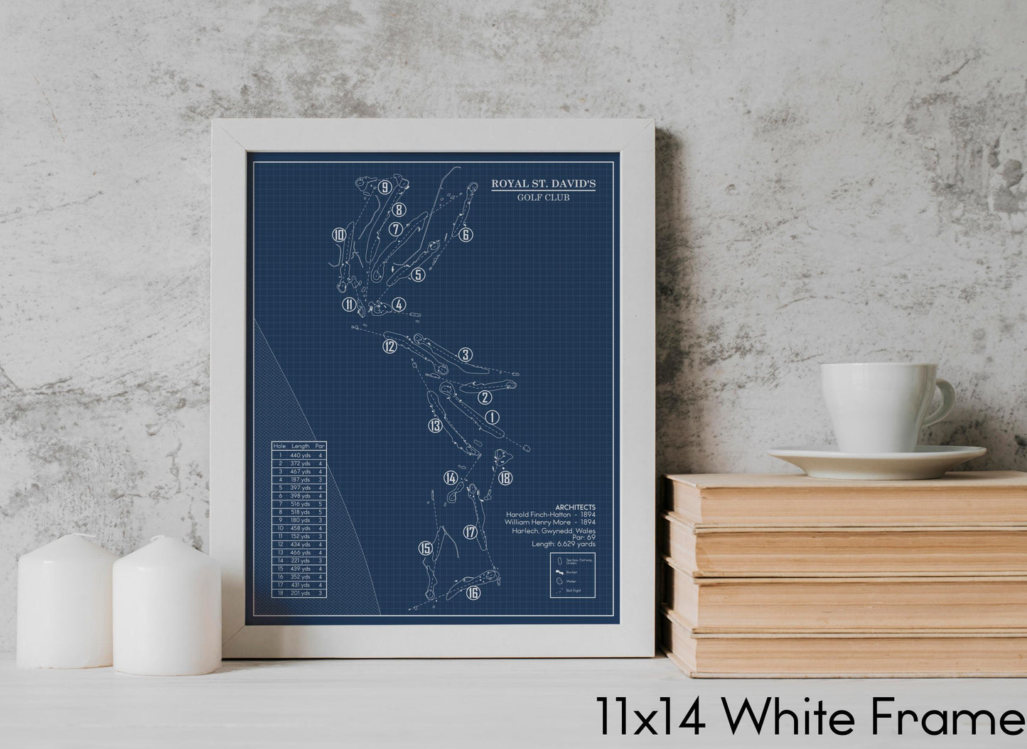 Royal St. David's Golf Club Blueprint (Print)