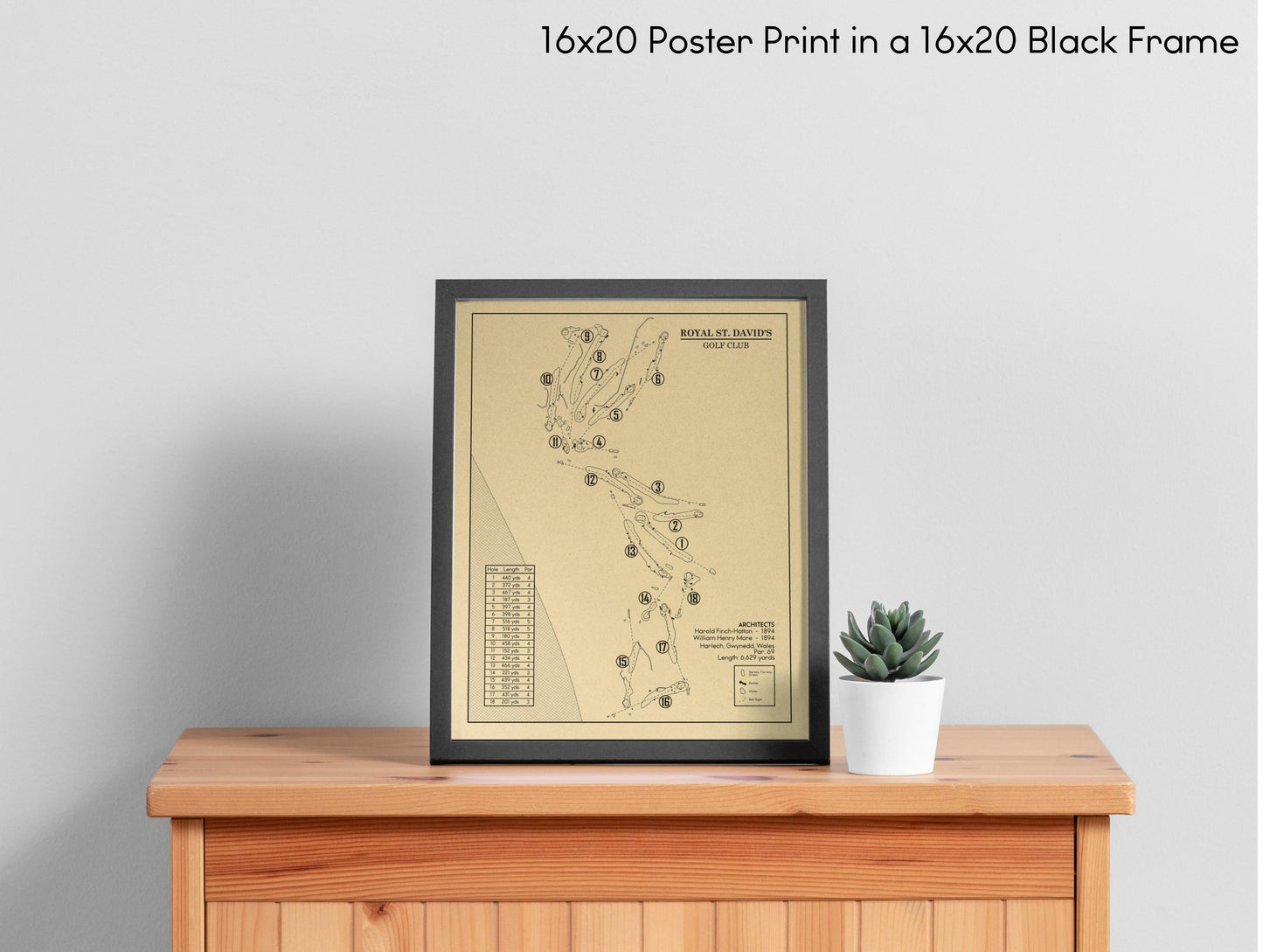 Royal St. David's Golf Club Outline (Print)