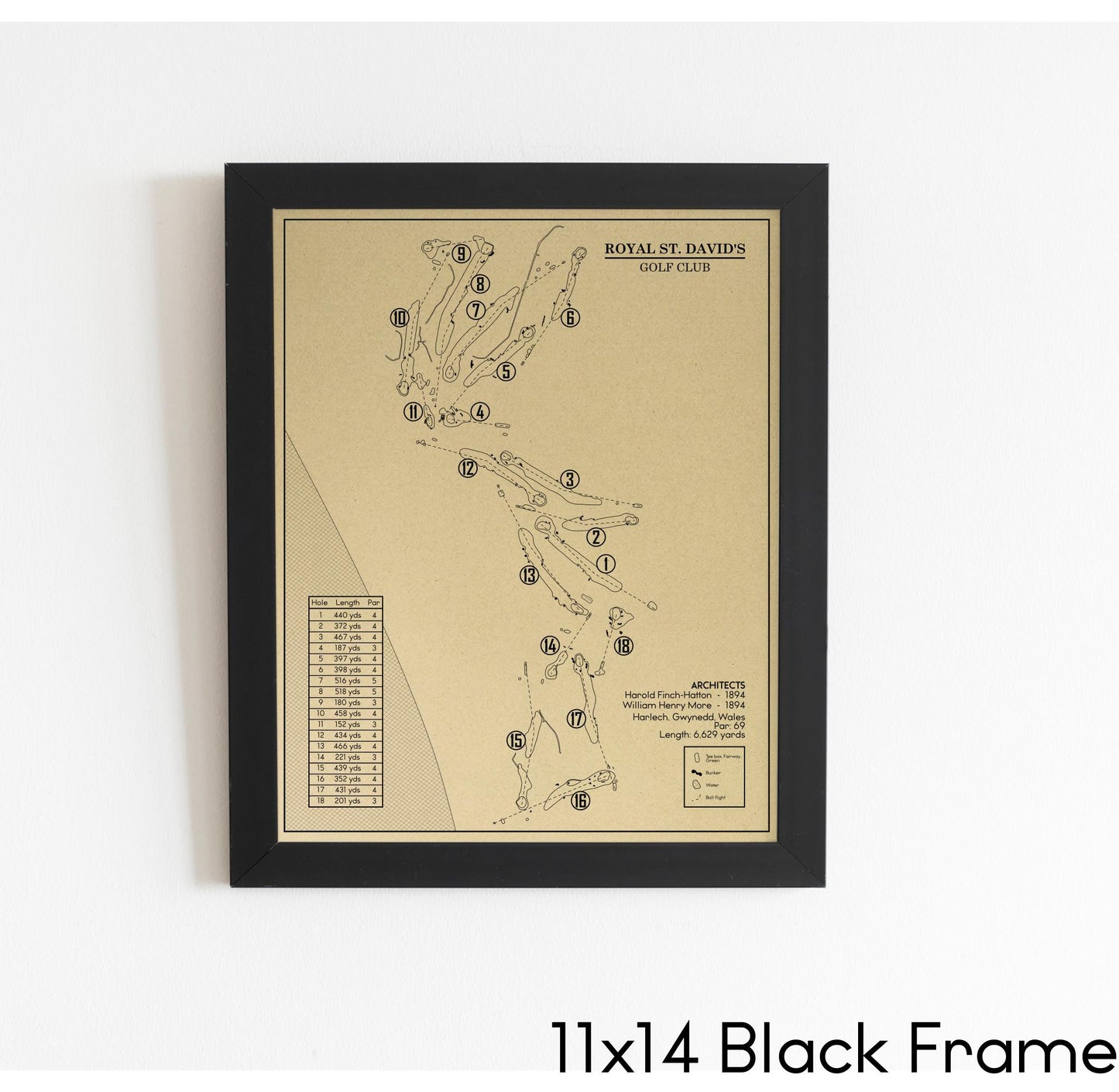 Royal St. David's Golf Club Outline (Print)