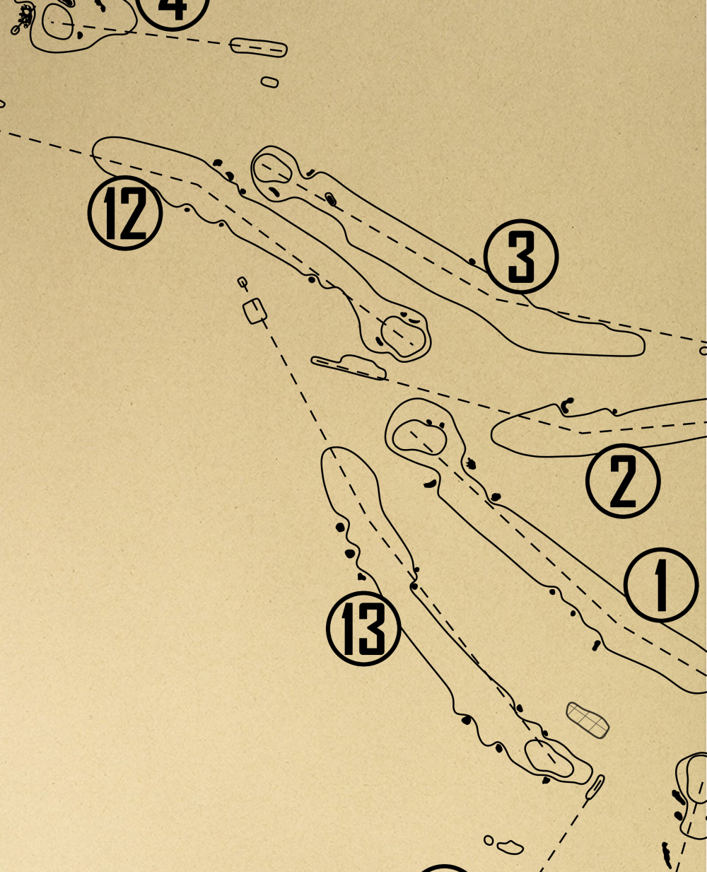 Royal St. David's Golf Club Outline (Print)