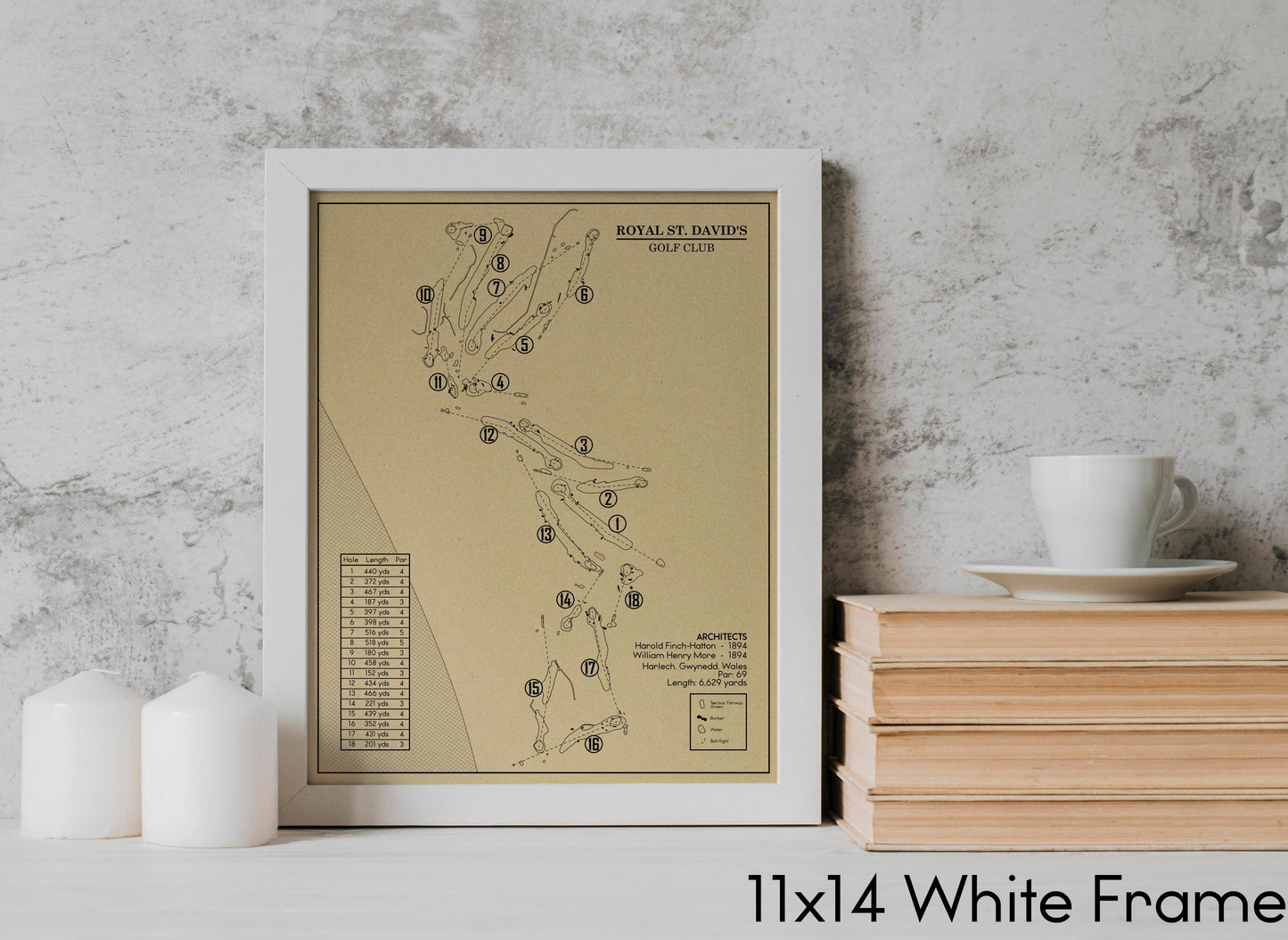 Royal St. David's Golf Club Outline (Print)