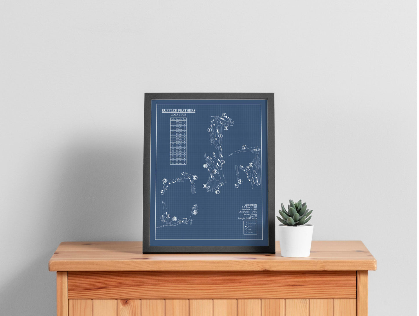 Ruffled Feathers Golf Club Blueprint (Print)