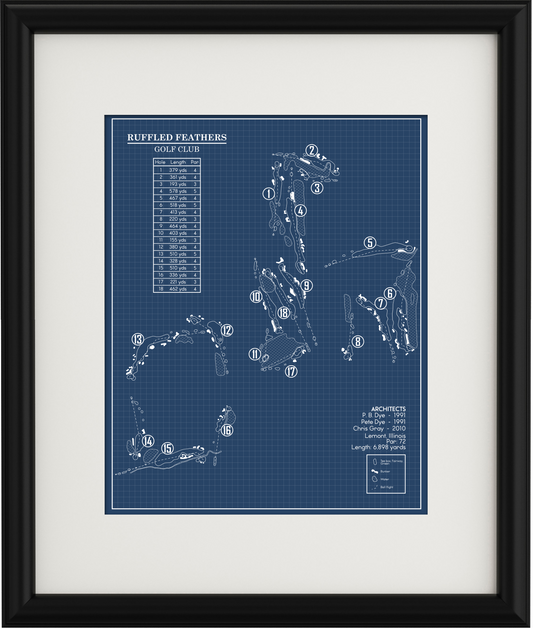 Ruffled Feathers Golf Club Blueprint (Print)