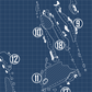 Ruffled Feathers Golf Club Blueprint (Print)