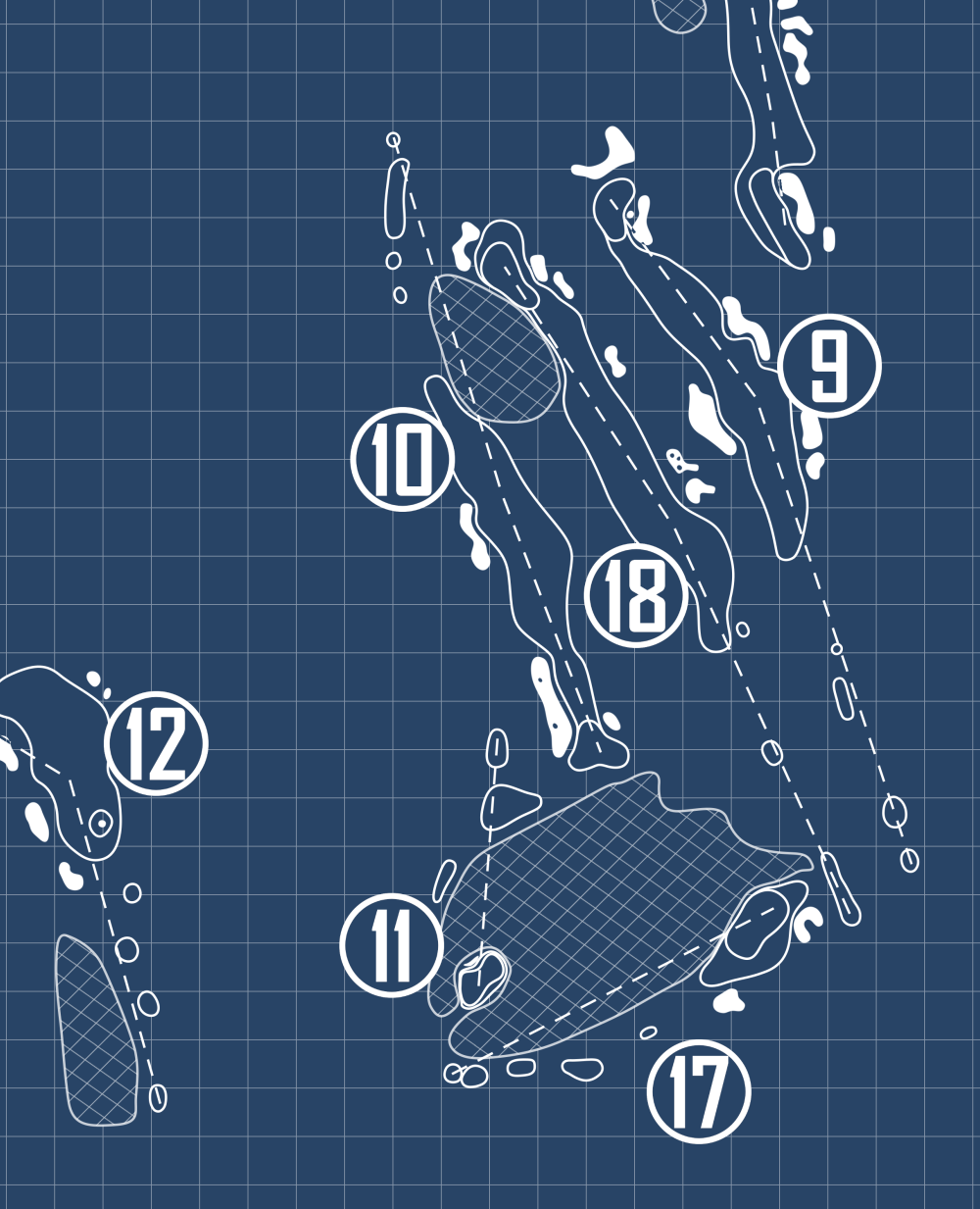 Ruffled Feathers Golf Club Blueprint (Print)