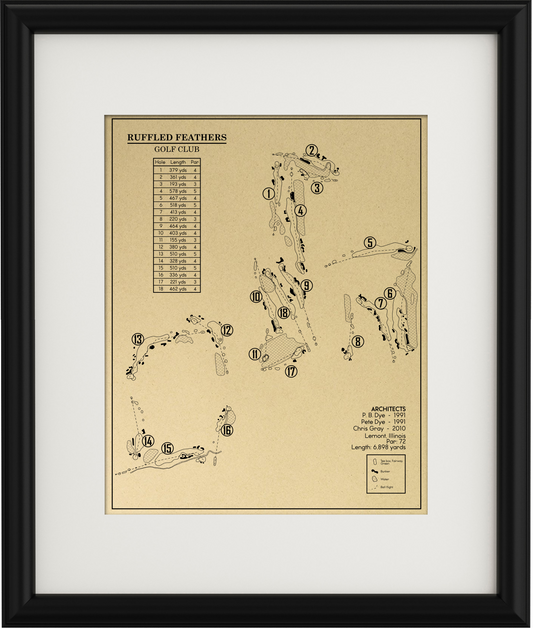 Ruffled Feathers Golf Club Outline (Print)