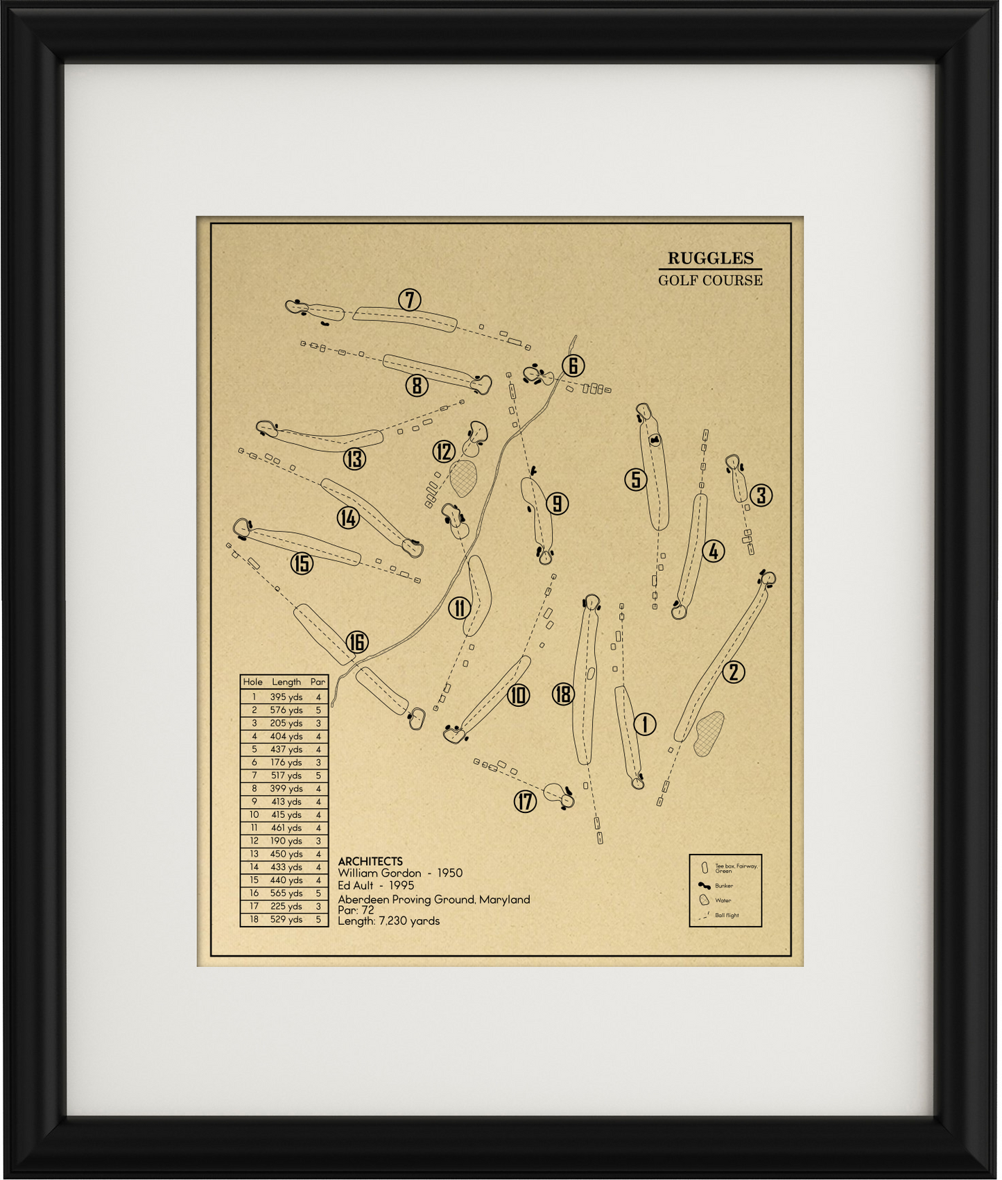 Ruggles Golf Course Outline (Print)
