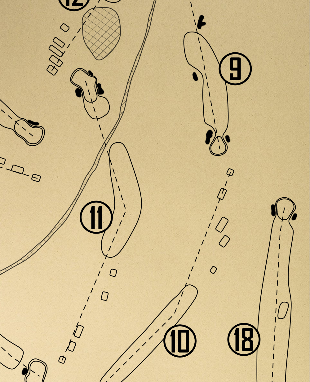 Ruggles Golf Course Outline (Print)