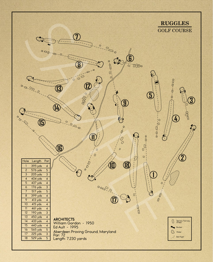 Ruggles Golf Course Outline (Print)
