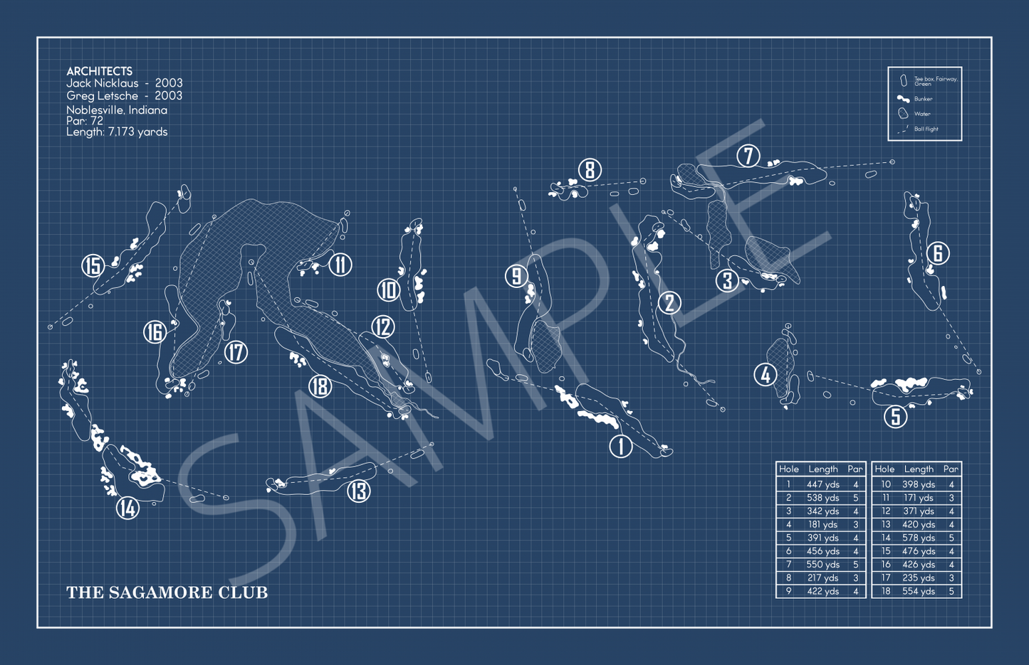 The Sagamore Club Blueprint (Print)