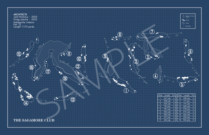 The Sagamore Club Blueprint (Print)