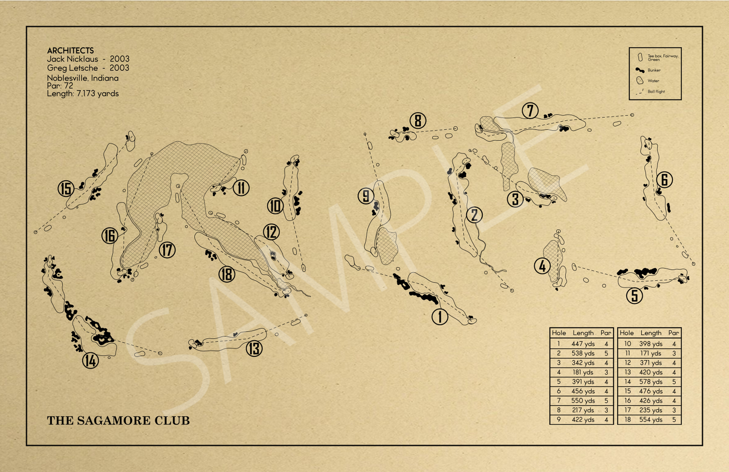 The Sagamore Club Outline (Print)