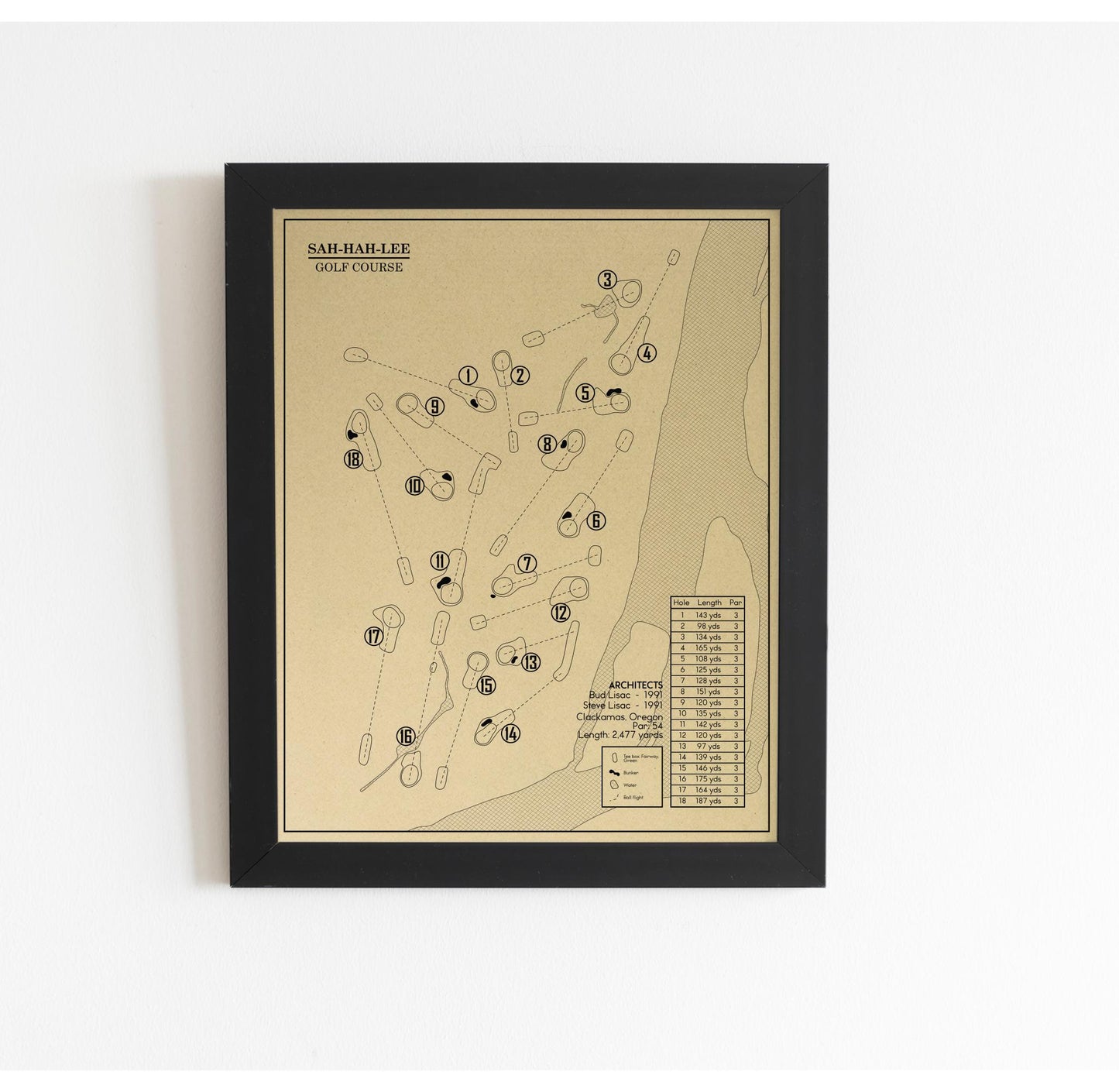 Sah-Hah-Lee Golf Course Outline (Print)