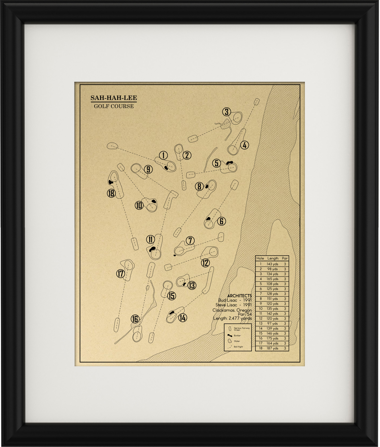 Sah-Hah-Lee Golf Course Outline (Print)