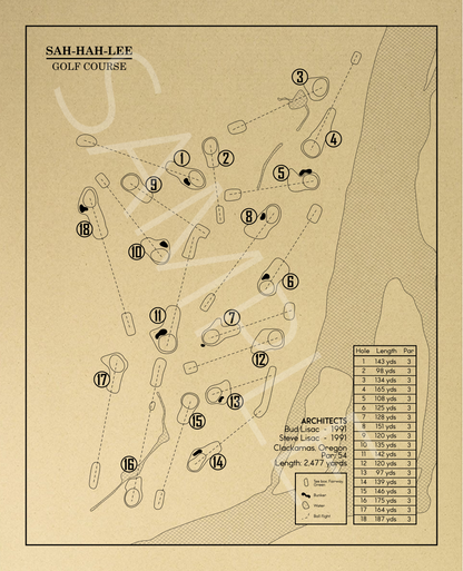 Sah-Hah-Lee Golf Course Outline (Print)