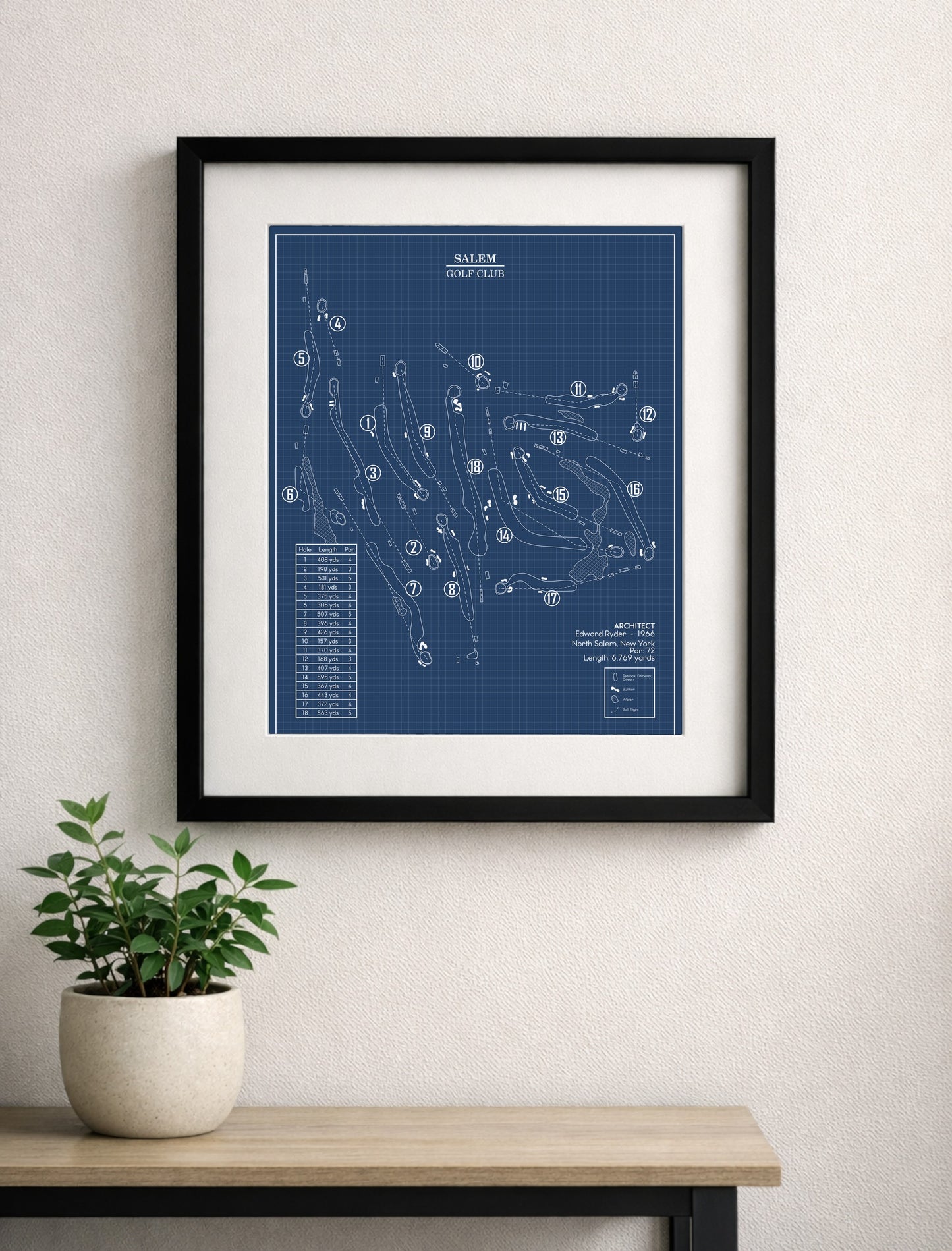Salem Golf Club Blueprint (Print)
