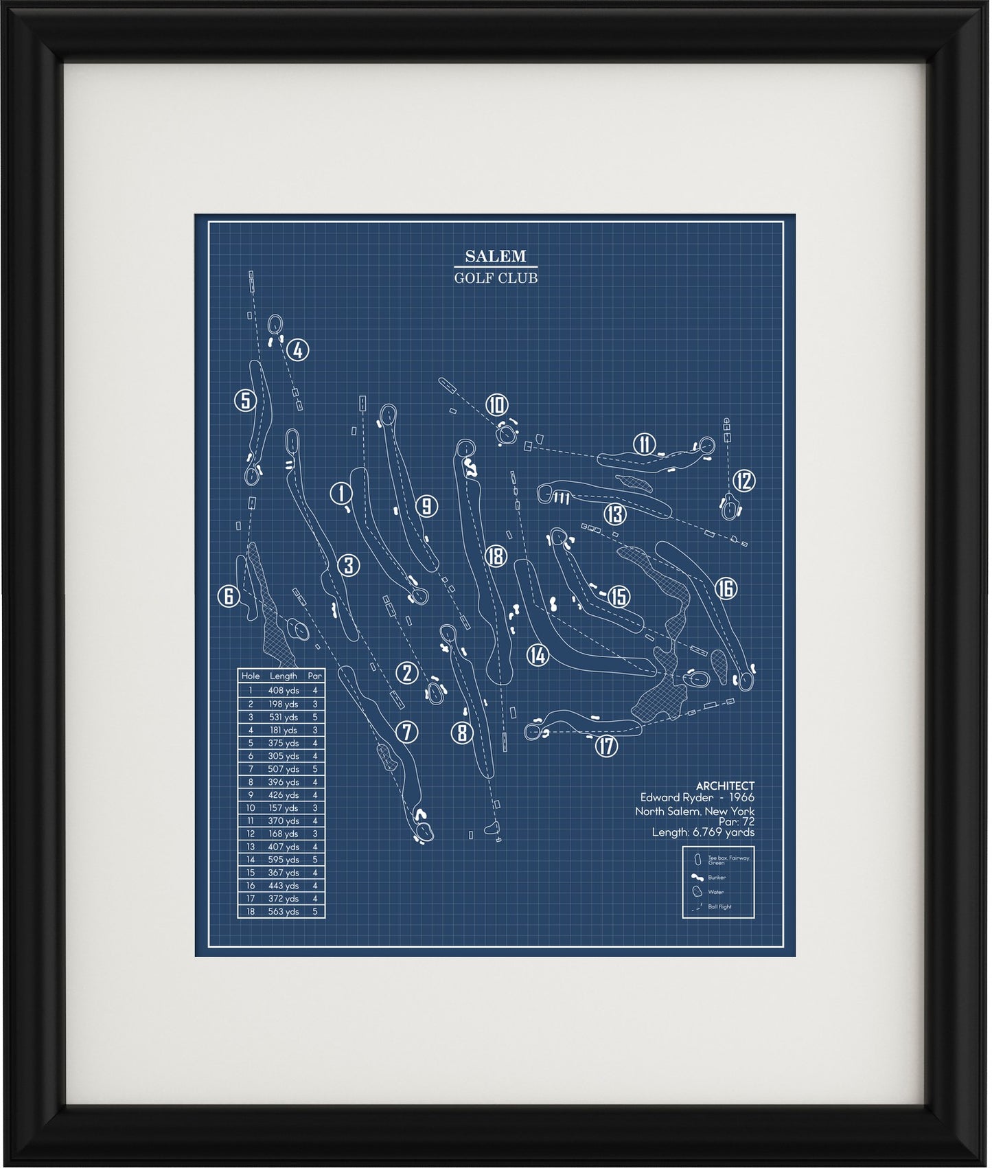 Salem Golf Club Blueprint (Print)