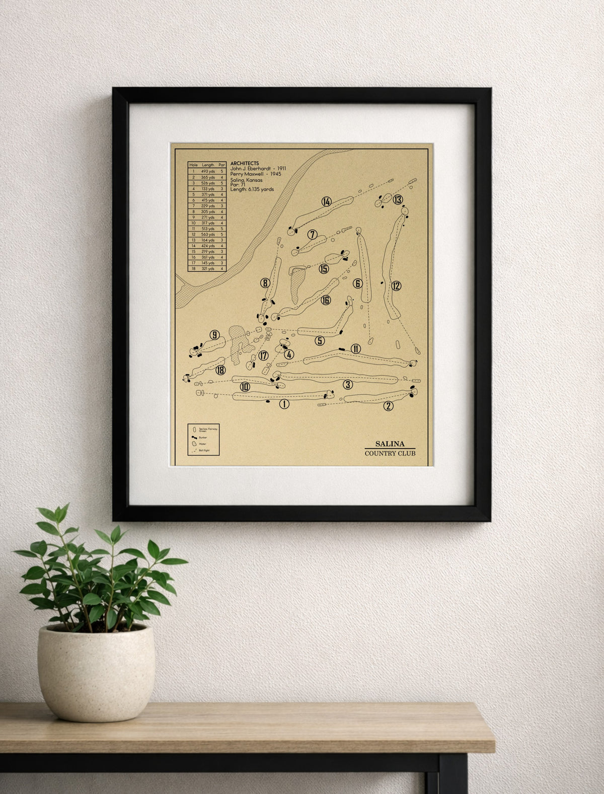 Salina Country Club Outline (Print)