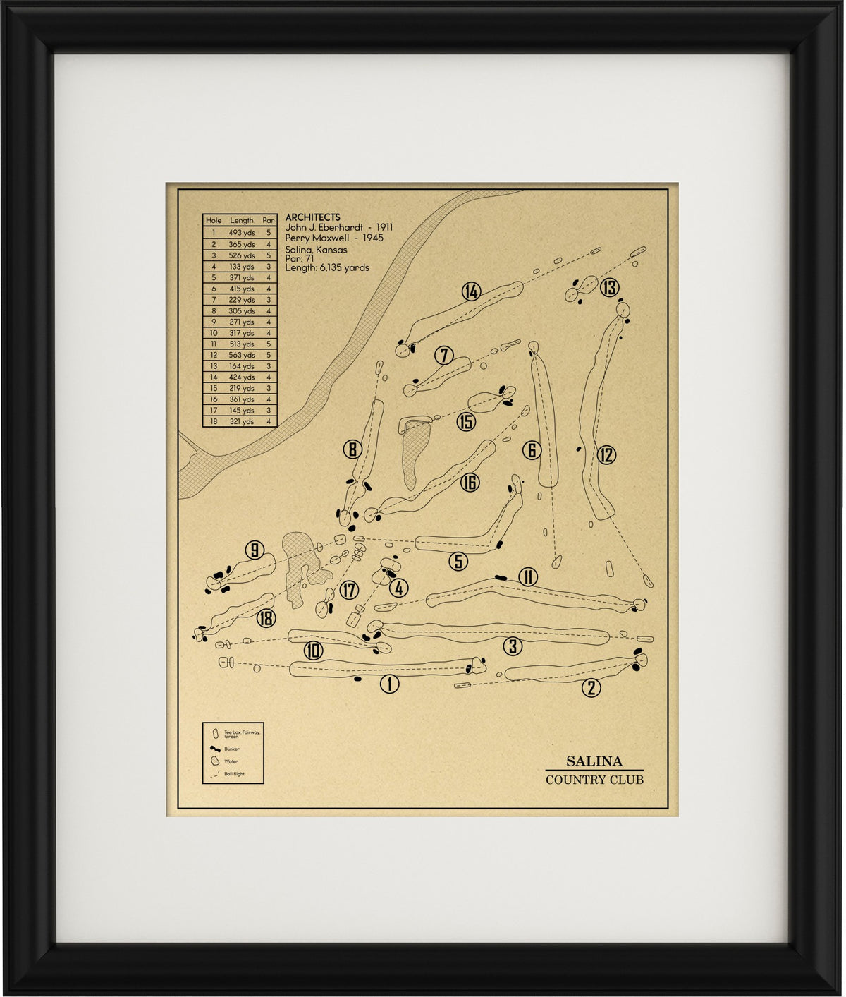 Salina Country Club Outline (Print)