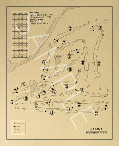 Salina Country Club Outline (Print)