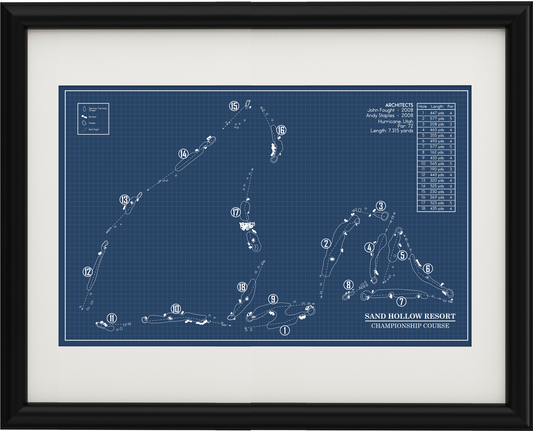 Sand Hollow Resort Championship Course Blueprint (Print)