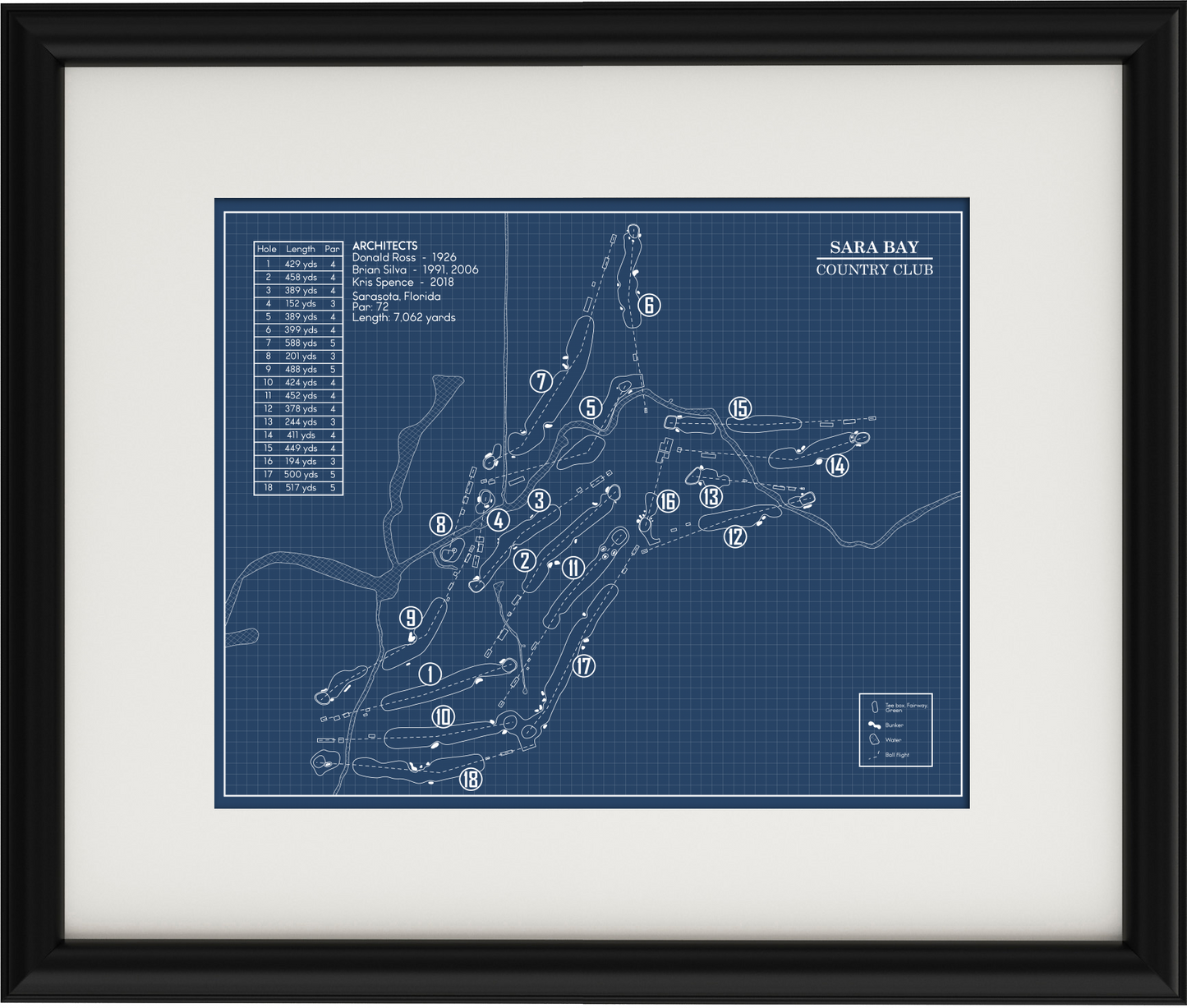 Sara Bay Country Club Blueprint (Print)