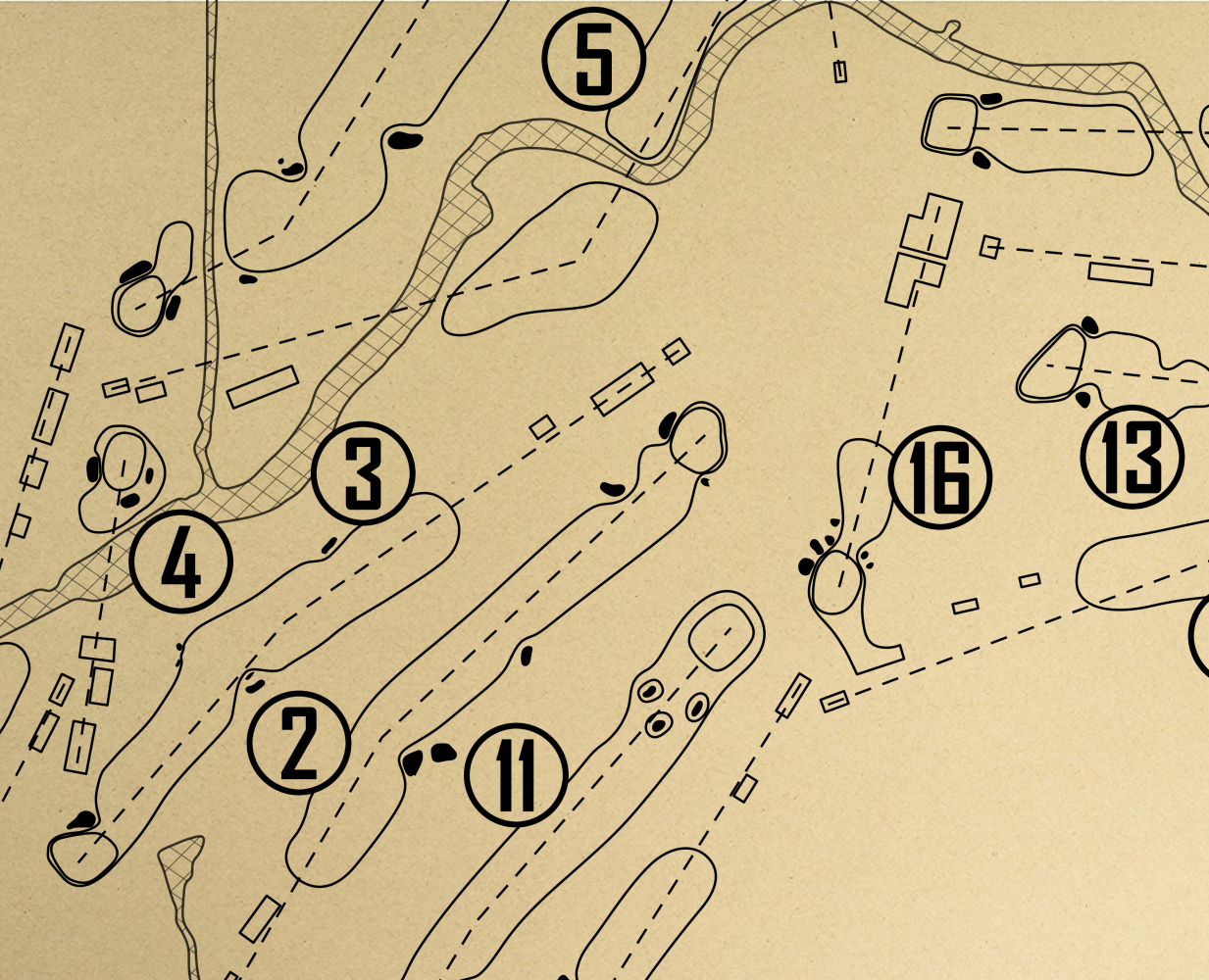 Sara Bay Country Club Outline (Print)